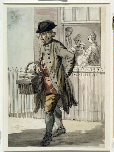 Londoner Rufe: Ein Muffin-Mann, ca. 1759 von Paul Sandby